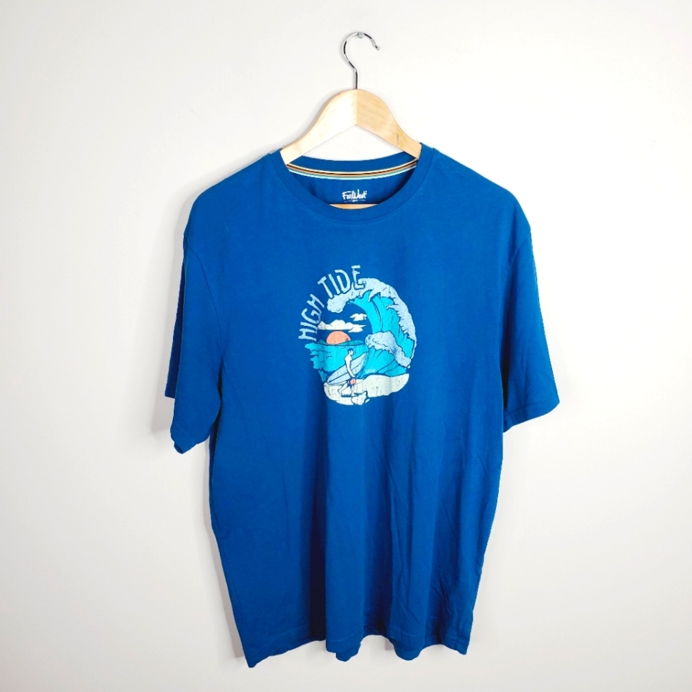 Far West High Tide Men's Beach Surf Graphic Tee L